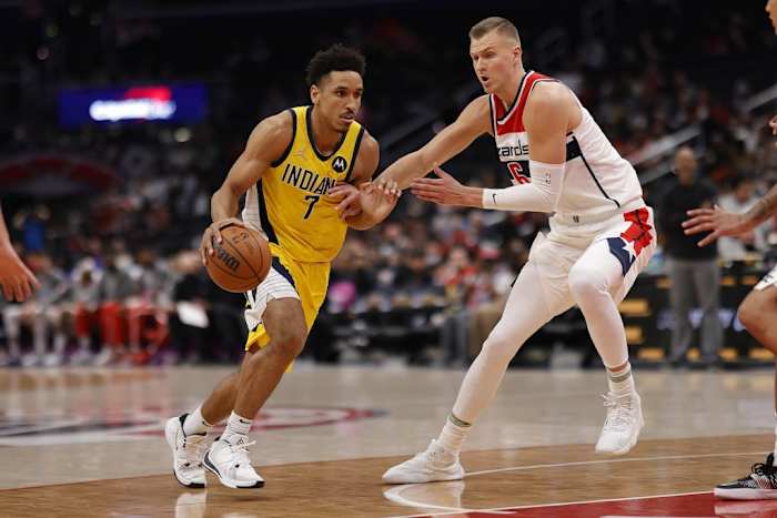 Malcolm Brogdon attacking